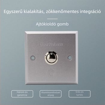 GEKRONE fémgombkapcsoló, alumíniumötvözet panel csiszolt felülettel, szenzoros ajtó és hozzáférés-vezérlő rendszer