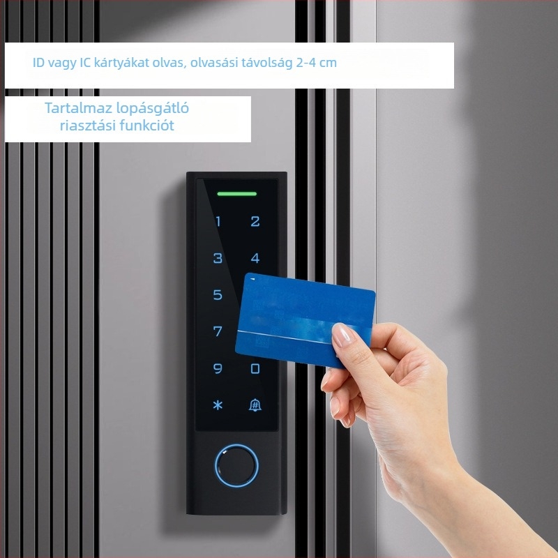 Vízálló ABS keskeny kivitelű hozzáférés-ellenőrző: ujjlenyomat, kártya és jelszó — Tuya Smart WiFi mindent egyben