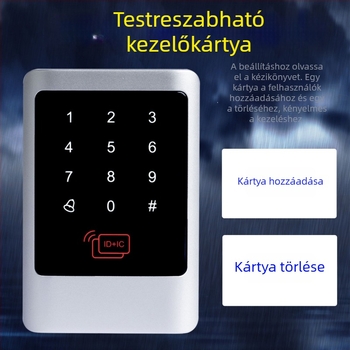 Érintéses és kártyás hozzáférés-ellenőrző rendszer, fémből készült vízálló ház, NFC, kettős frekvenciájú ID/IC, mindent egyben