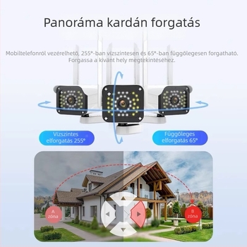 HD kültéri vezeték nélküli megfigyelő kamera éjszakai látással, 4G otthoni megfigyeléshez – ultraéles kép