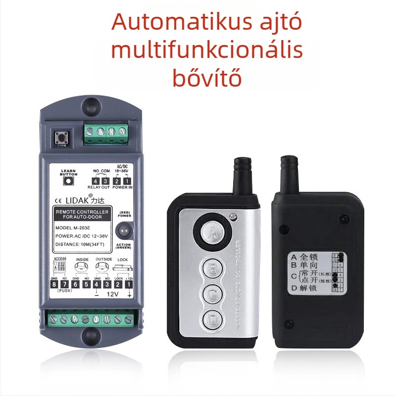 M-203M automata ajtó bővítő modul, többfunkciós bővítőegység, távirányító, univerzális üvegcsúszó ajtókhoz, vezeték nélküli