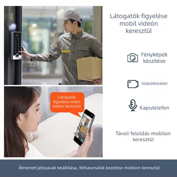 Tuya vízálló ujjlenyomat-hozzáférés-ellenőrző rendszer kártyával, jelszóval és mobilalkalmazással