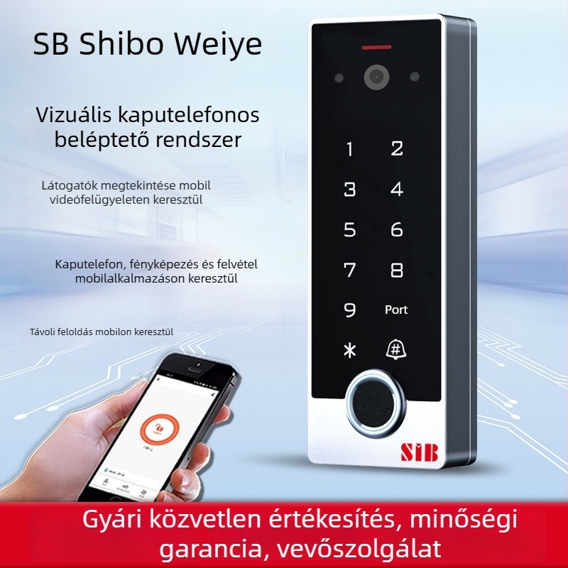 Tuya vízálló ujjlenyomat-hozzáférés-ellenőrző rendszer kártyával, jelszóval és mobilalkalmazással