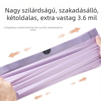 Vastagított szemeteszsák kötőzáras, háztartási használatra, nagy méretű konyhához, egyszer használatos műanyag