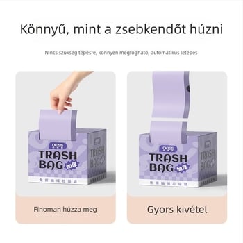 Vastagított szemeteszsák kötőzáras, háztartási használatra, nagy méretű konyhához, egyszer használatos műanyag