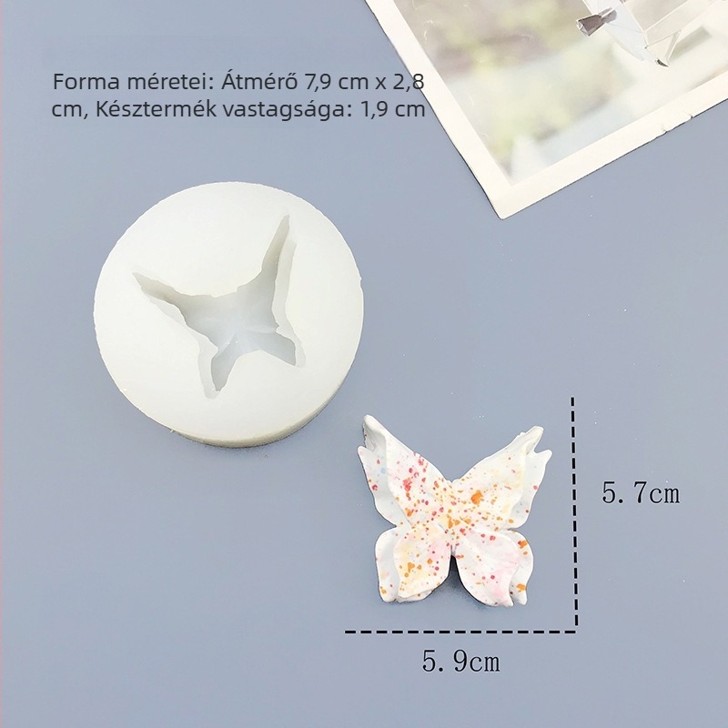 Két részes pillangó szilikon forma tortadíszítéshez fondant és csokoládé
