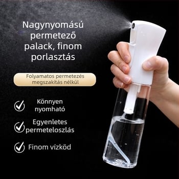 Nagy nyomású alkoholos atomizáló permetező üveg, folyamatos permetezéshez, konyhai műanyag permetező, háztartási eszköz