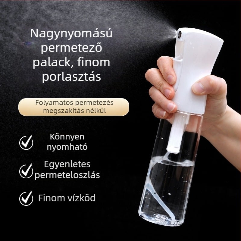 Nagy nyomású alkoholos atomizáló permetező üveg, folyamatos permetezéshez, konyhai műanyag permetező, háztartási eszköz