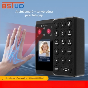Arcfelismerésen alapuló beléptető rendszer, all-in-one készülék, véna-palm tenyérlenyomat alapú jelenlét-nyilvántartással és intelligens zár irodai használatra