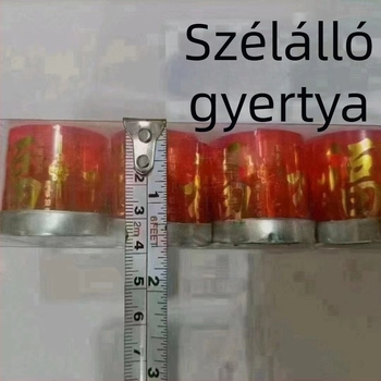 Paraffin gyertyák, szélálló piros, 18 darab, füstmentes, környezetbarát, pohár alakú, temetői tisztításra és lakásavatóra