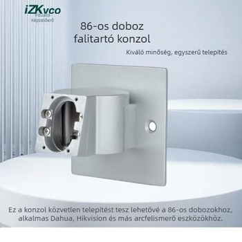 Falra szerelhető 86-os dobozhoz tervezett arcfelismeréses hozzáférés-ellenőrző keret, kompatibil Hikvision, Zhongkong és Dahua modellekkel