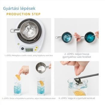 Zselés gyertya DIY anyagkészlet – átlátszó illatos gyertya nyersanyagok, 500 g kristályviasz
