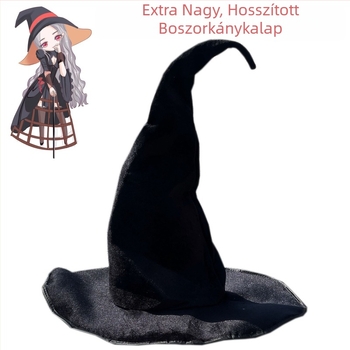 Halloween fekete Oxford szövet varázsló sapka sminkhez és jelmezhez, Harry Potter-stílus