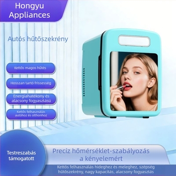 4L tükörfelületű kozmetikai hűtő, mini hűtő, hordozható kollégiumi szobába, hűtés és fűtés, USB autóhűtő