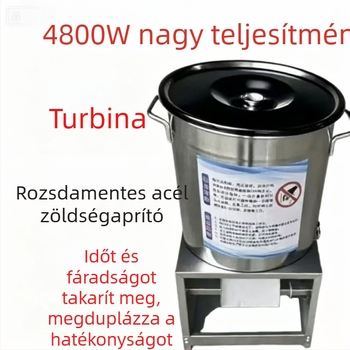 Háztartási használatra készült többfunkciós zöldség- és csirkehúsaprító, rozsdamentes acélból, kompakt méret