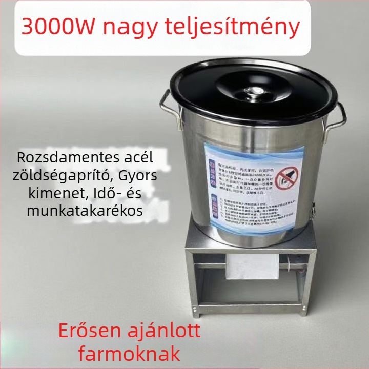 Háztartási használatra készült többfunkciós zöldség- és csirkehúsaprító, rozsdamentes acélból, kompakt méret