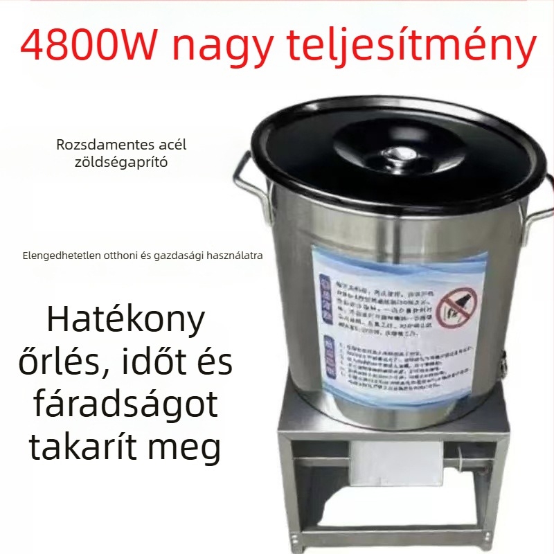 Háztartási használatra készült többfunkciós zöldség- és csirkehúsaprító, rozsdamentes acélból, kompakt méret