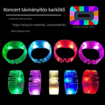LED világító karkötő távirányítóval koncertekre, bárokba és zenei fesztiválokra