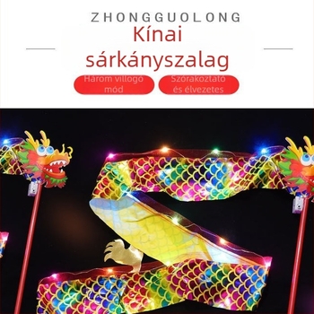LED világítású fénylő sárkányzsinór gyerekeknek – rekvizit tánchoz és gimnasztikához