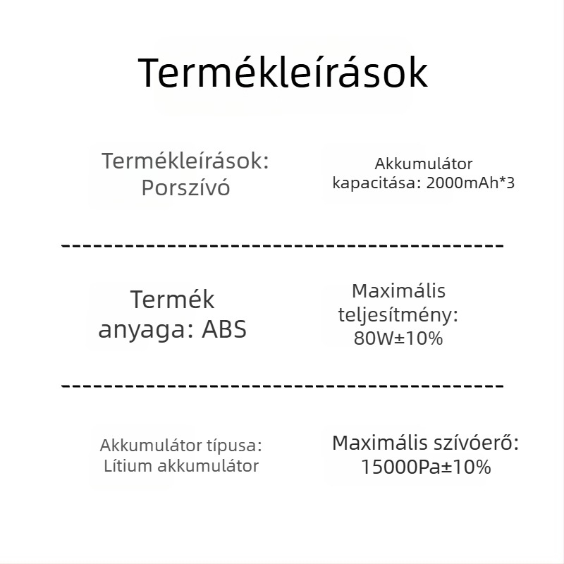 Autóba szerelhető kettős funkciójú porszívó: erős szívóerő, brushless motor, beépített inflátor, digitális LED-kijelző