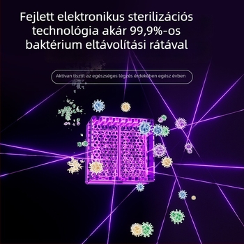 Otthoni légszűrő aktív szénfiltrrel, formaldehid és dohányfüst eltávolítása, kompakt asztali készülék, modell A3