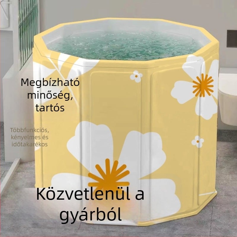 Összecsukható, hordozható fürdőkáda felnőttek és gyerekek számára otthoni használatra