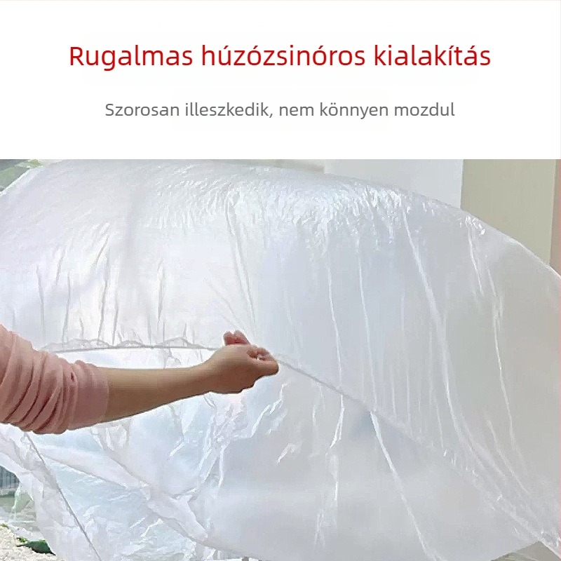 Rugalmas húzózsinóros egyszer használatos fürdőtasak, műanyag fürdőkádfedél, szállodák és utazások számára
