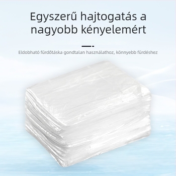 Vastagított kör alakú vödör, egyszer használatos fürdőtasak, összecsukható műanyag fürdővödr tasak gyerekeknek