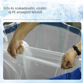 Vastagított kör alakú vödör, egyszer használatos fürdőtasak, összecsukható műanyag fürdővödr tasak gyerekeknek