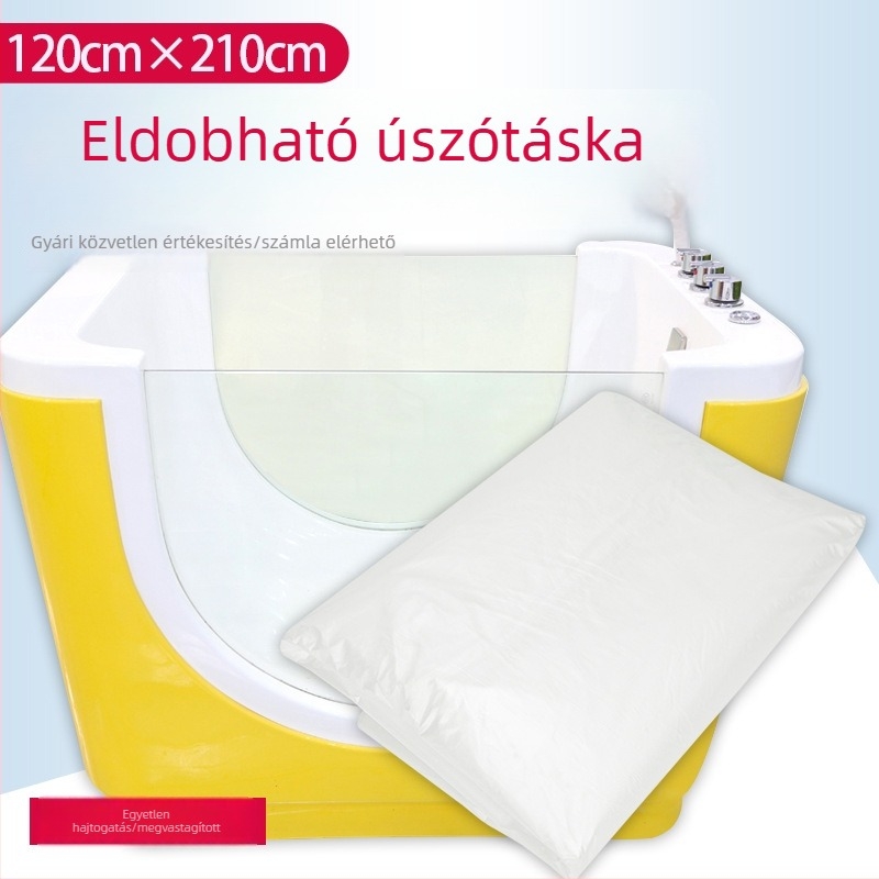 Átlátszó egyszer használatos spa táskák baba fürdetéséhez, 50 darab