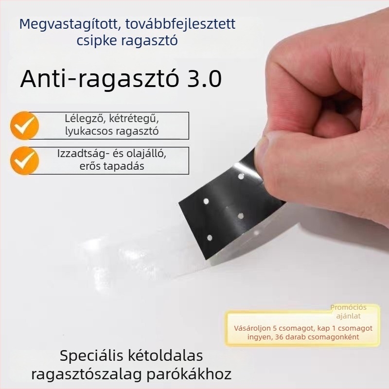 Kétoldalas parókaszalag, nagy tapadással, nyom nélkül, paróka javításához és hajfonáshoz