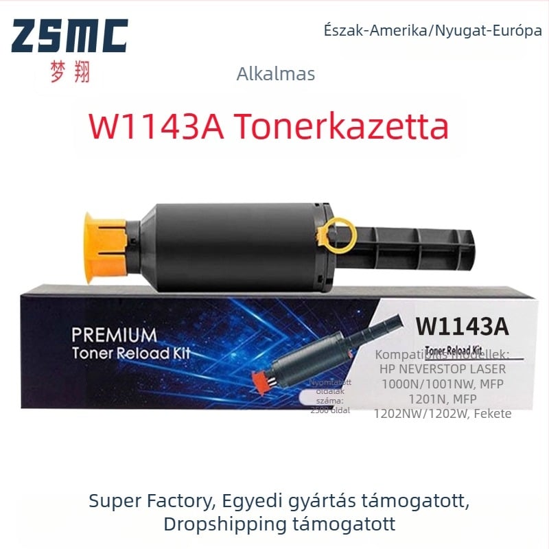 HP W1143A/143A, 144A tonerkazetta – kompatibilis 1000A/1000W/1000N és MFP 1200A/1200W