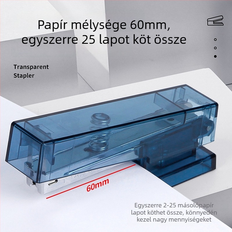 Átlátszó tűzőgépes készlet irodának és iskolának, No.12 tűzőgép