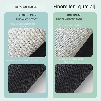 Linen hatású szövött fürdőszobai szőnyeg, nedvszívó és gyorsan száradó, fürdőszobába és bejárathoz.