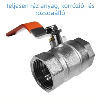 Vastagfalú sárgarézes gömbszelep, 180°, 1/2–3/4 hüvelyk, elektroplattált rézből, belső menetes, magas hőmérséklethez és nyomáshoz