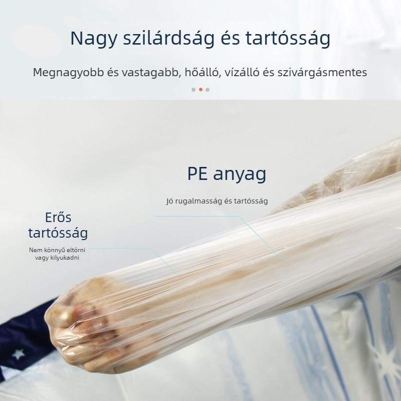 Egyszer használatos fürdőtáskák körkádakhoz, vastag műanyag fóliával, otthoni használatra