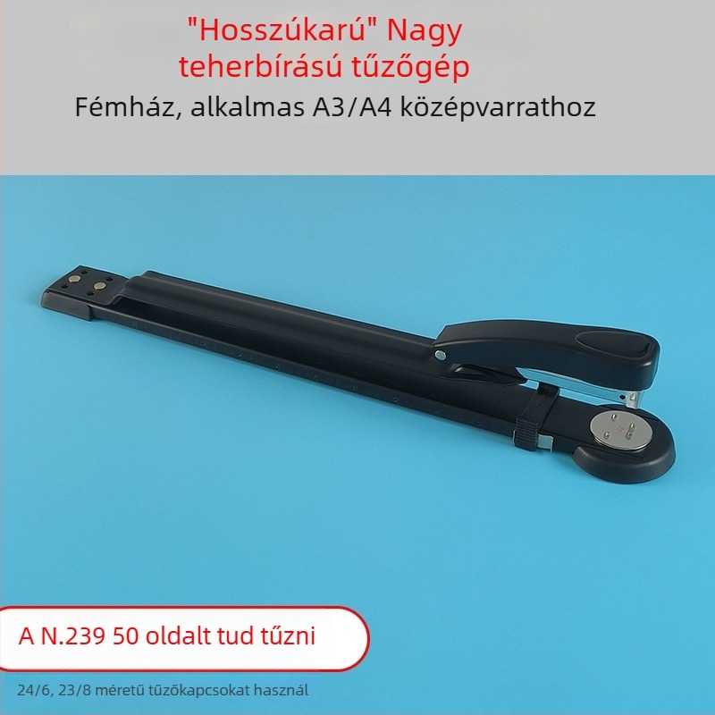 Sanchang A3 hosszú karú tűzőgép középső varratra, vastított, 50 lap kapacitás