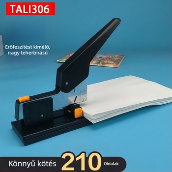 Hatalmas teherbírású tűzőgép vastag könyvek kötéséhez, 210 oldalas kapacitás, 23/23 tűzőfej, 50 oldalig köti