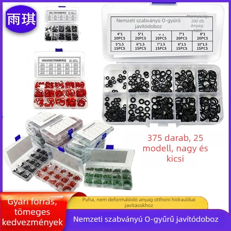 Dingqing O-gyűrű javító készlet szelepekhez és csapokhoz – fluorozott gumi O-gyűrűk és vízálló szilikon gyűrűk