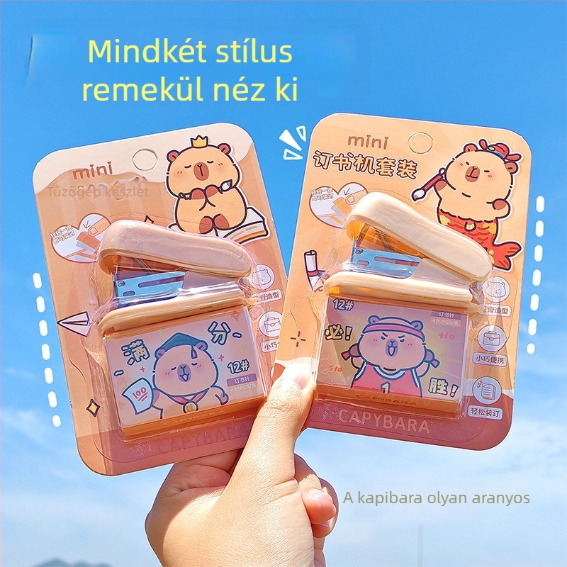 Mini kézi tűzőgép diákok számára, kompakt hordozható kötőeszköz otthoni használatra