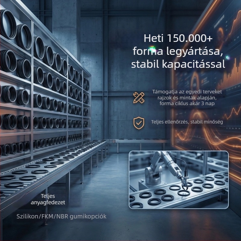 Nitril O-gyűrűk, nagy méret, egyedi NBR tömítőgyűrűk, Ø5 mm, olajálló és kopásálló