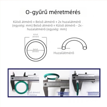 0 típusú tömítőgyűrű fluor kaukáz és nitril anyagból, élelmiszer-minőségű, vízálló szilikon tömítőgyűrű, gumi tömítés, vezető átmérője 3,5 mm