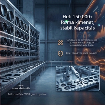 Nitril O-gyűrű, O-típusú tömítés, belső Ø 1–184 mm, keresztmetszet 1,5 mm, vízálló, légzáró tömítés