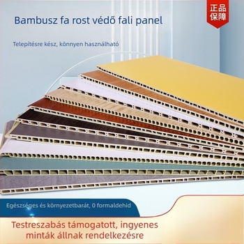 Integrált falpanel bambusz-rostból, vízálló belső dekorációhoz, PVC mennyezeti- és falpanelek, önszerelős panel