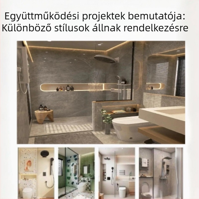 SPC falpanel kő-kristály mintával – nedvességálló fürdőszobai falburkolat