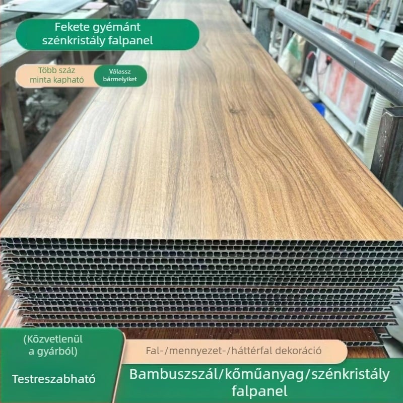 Zajszigetelt belső falpanelek, vízálló és nedvességálló bambusz-fa rostból, integrált fal- és mennyezetpanelek, otthoni szereléshez