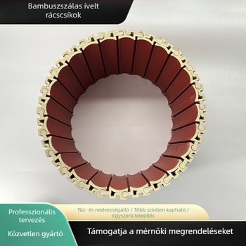 Személyre szabott bambusz rostból készült ívelt falpanel hullámmintás rácsszalaggal