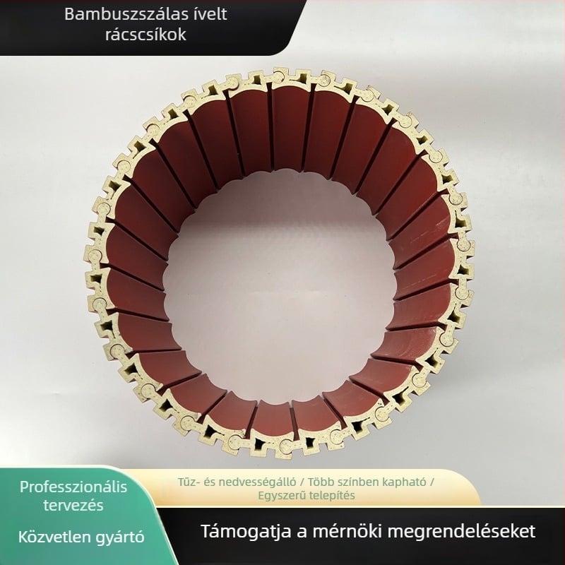 Személyre szabott bambusz rostból készült ívelt falpanel hullámmintás rácsszalaggal