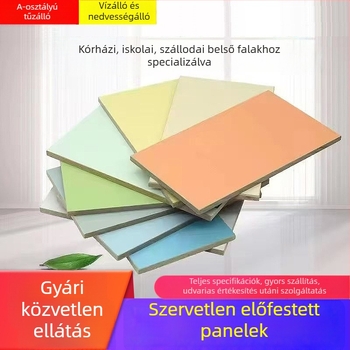 Tűzálló A osztályú előkezelt tisztatéri panel, orvosi antibakteriális neorganikus laminált panel kalcium-szilikatból