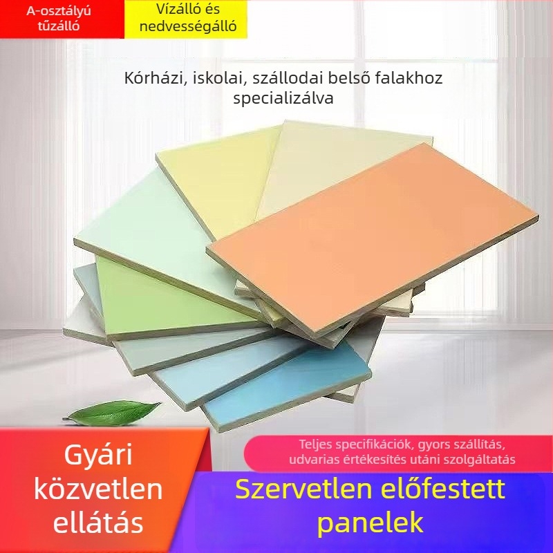Tűzálló A osztályú előkezelt tisztatéri panel, orvosi antibakteriális neorganikus laminált panel kalcium-szilikatból